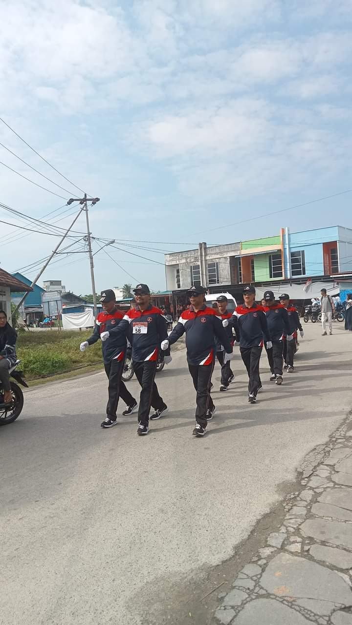 Sebanyak 112 Peserta Ikut Memeriahkan Lomba Gerak Jalan 17 KM, HUT ke 78 RI di Kundur