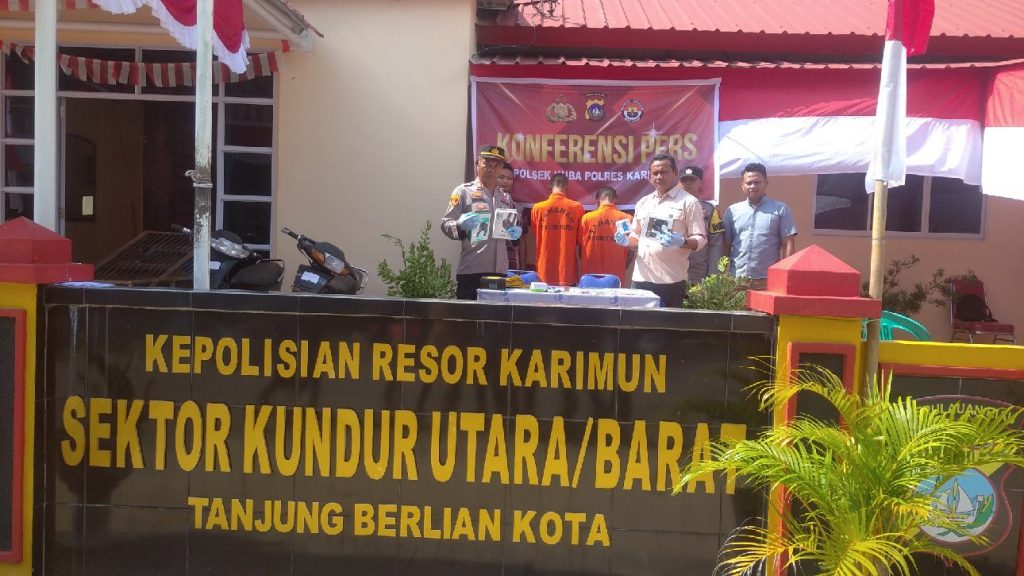 Konfresi pers Polsek Kuba/Kuta, di Mapolsek Kuba/Kuta di Tanjungberlian, Rabu, (23/08/23)