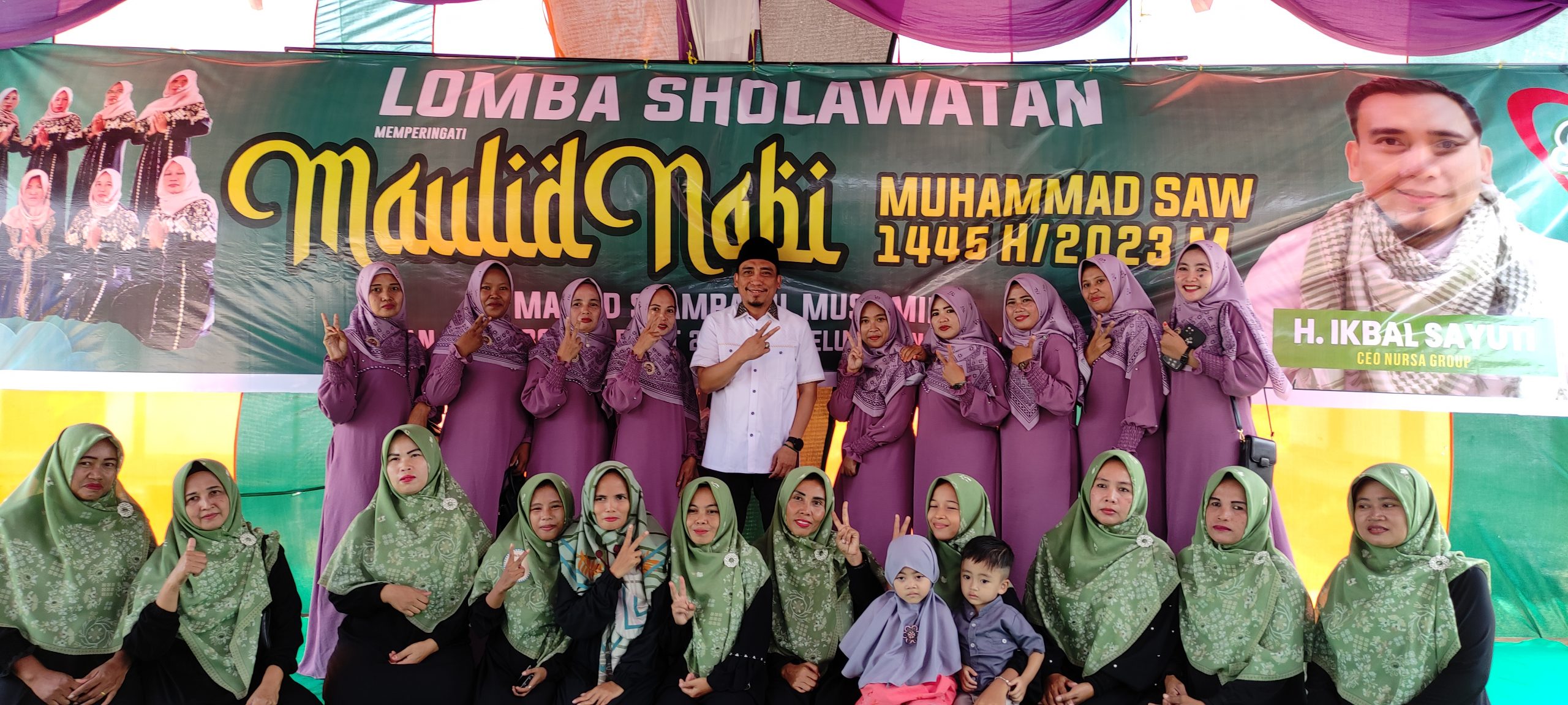 H Ikbal Sayuti Resmi Membuka Perlombaan Sholawat Memperingati Maulid Nabi di Parit 2 Pulau Kijang 