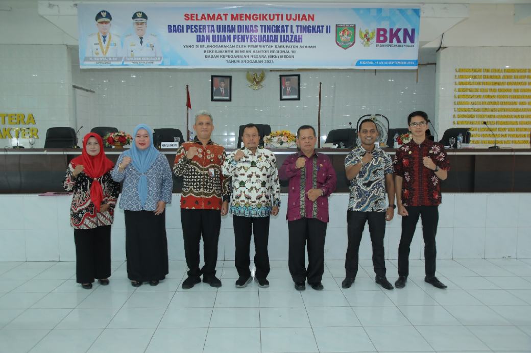 Asisten Administrasi Umum Buka Ujian Dinas dan Ujian Penyesuian Ijazah di Lingkungan Pemerintah Kabupaten Asahan T.A 2023