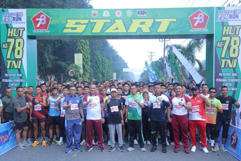 Bupati Asahan Lepas Peserta Fun Run HUT ke-78 TNI