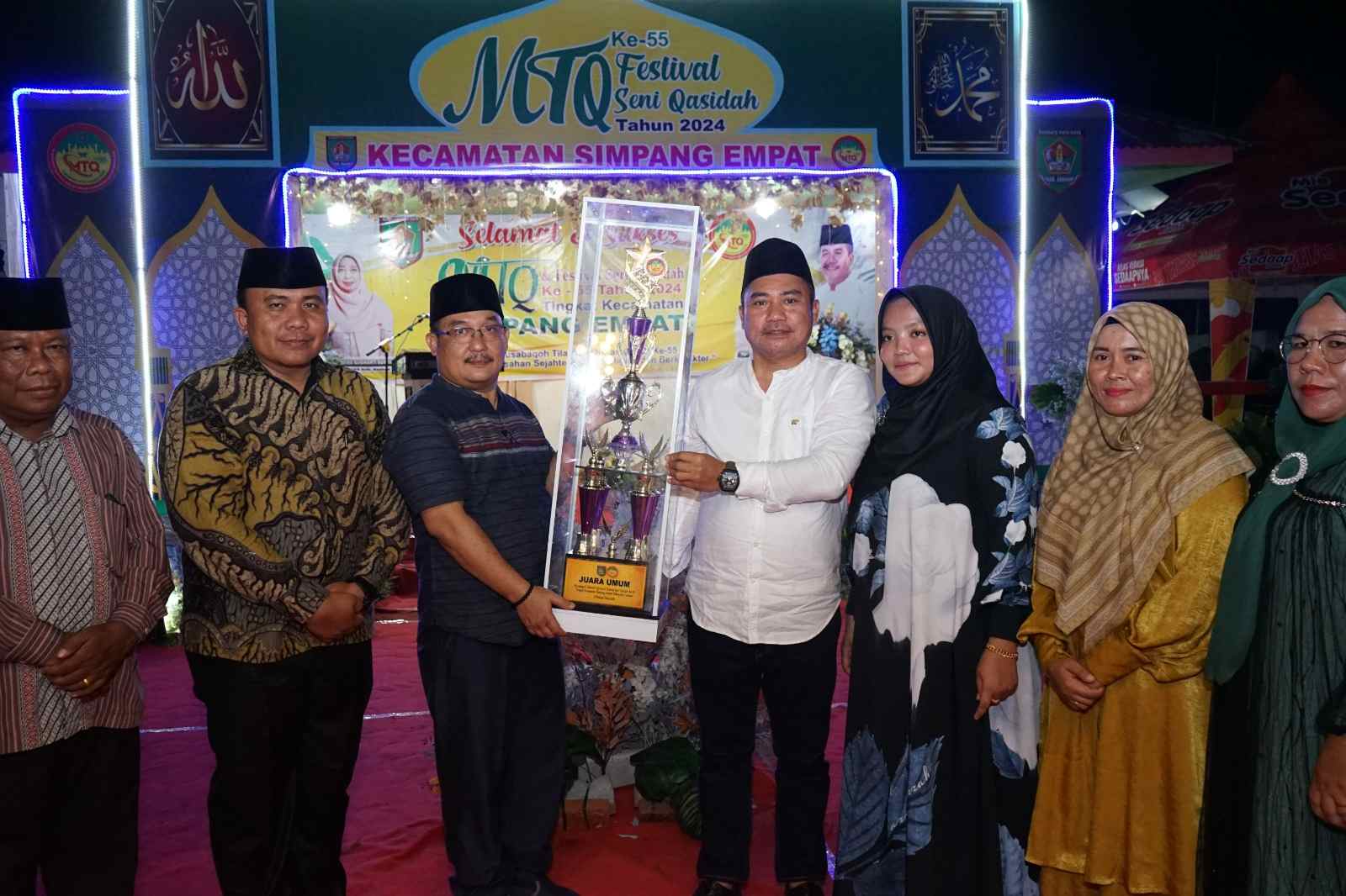 MTQ Dan Festival Seni Qasidah Ke 55 Kecamatan Simpang Empat Resmi Ditutup