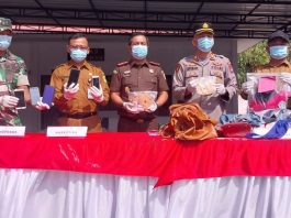 Cabjari Tanjungbatu Musnahkan Barang Bukti