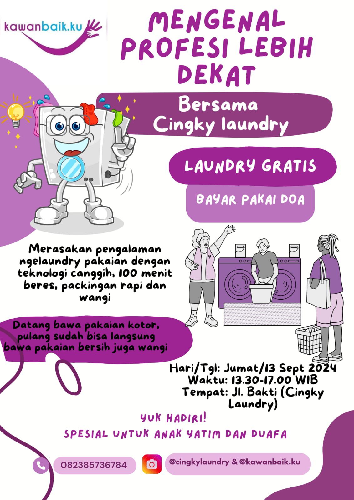 Cingkylaundry Launching, Promosi Bayar Pakai Do’a Resmi Ditutup