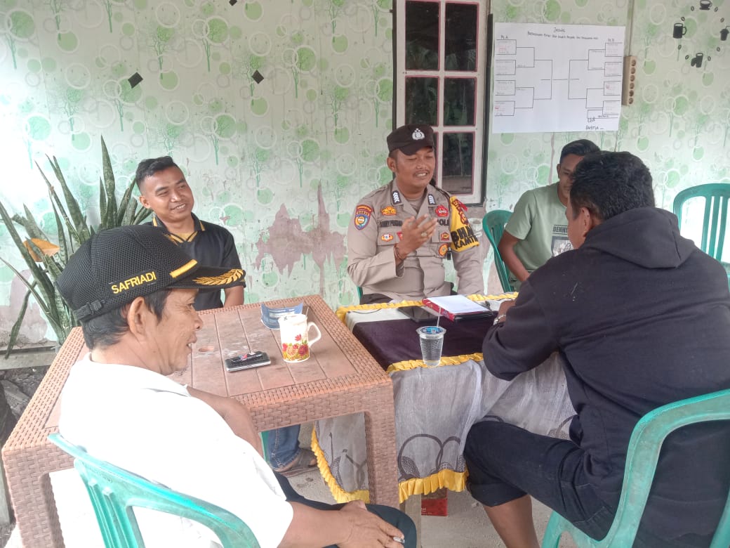 Cooling System, Bhabinkamtibmas Sialang Panjang Ingatkan Masyarakat untuk Tidak Mudah Terprovokasi