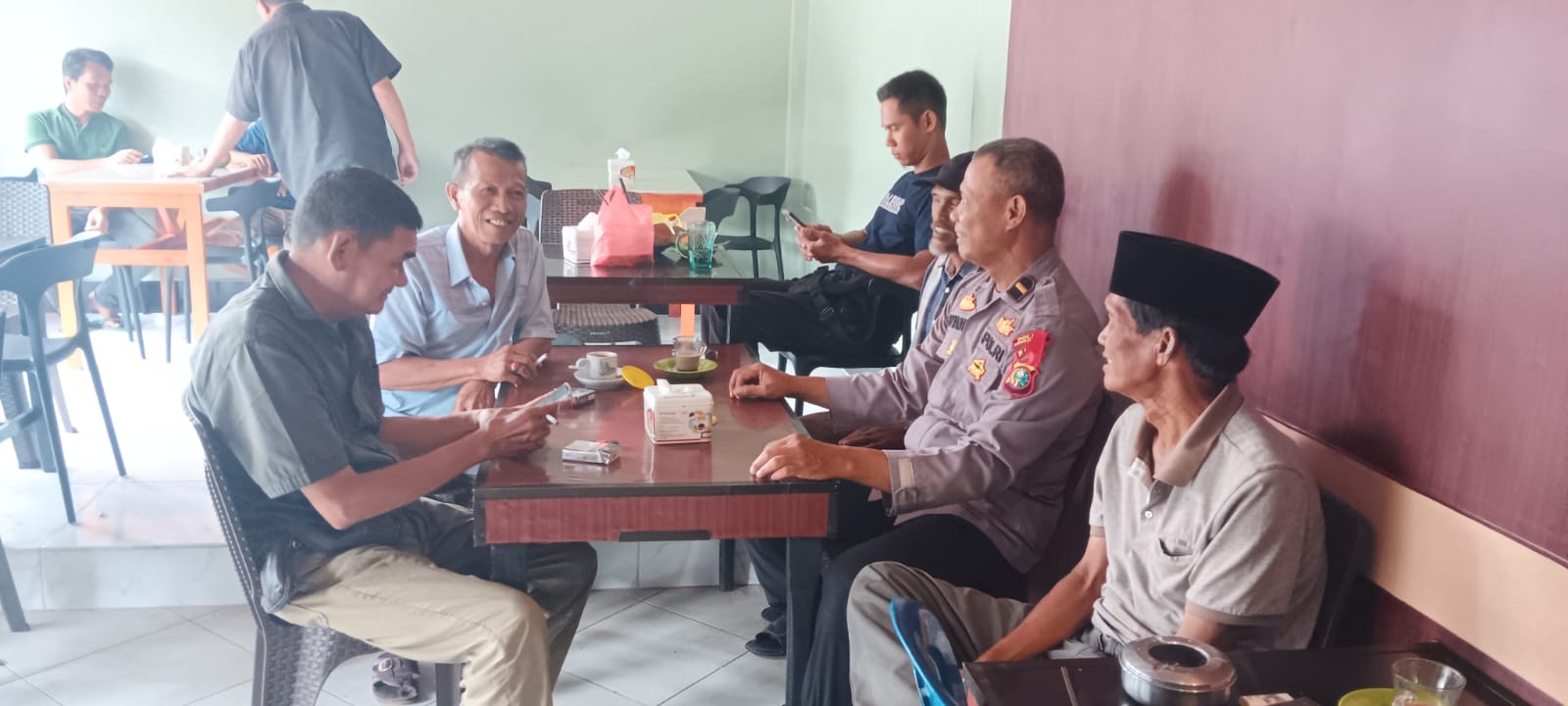 Kanit Binmas Polsek Tembilahan Hulu Beri Imbauan Kamtibmas Wujudkan Pilkada Damai