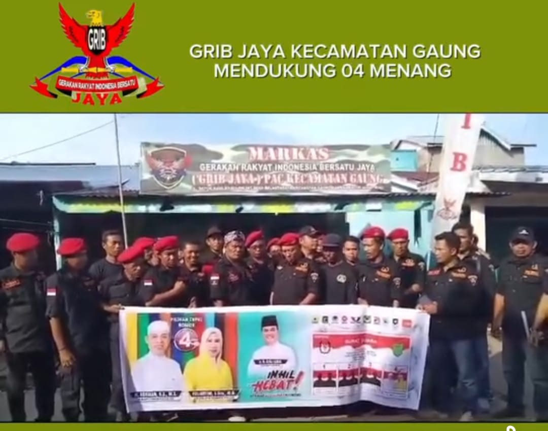 Gerakan Rakyat Indonesia Bersatu Kecamatan Gaung Dukung Haji Herman-Yuliantini 