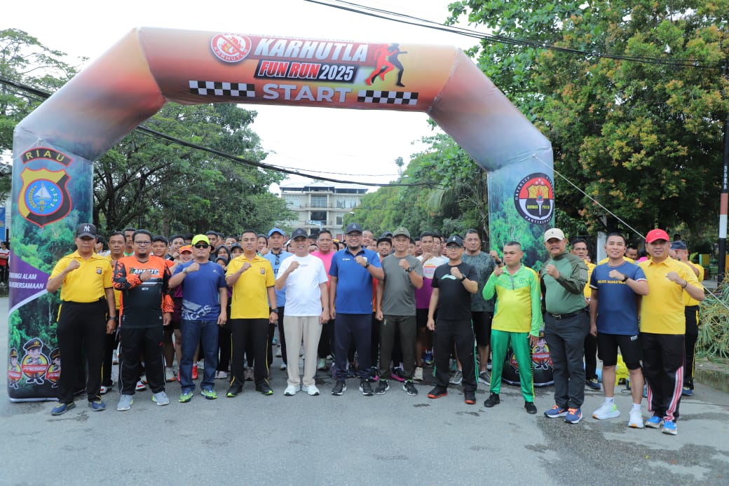 Bupati Inhil H Herman Lepas Peserta Karhutla Fun Run 2025, Serentak di 12 Kabupaten/Kota