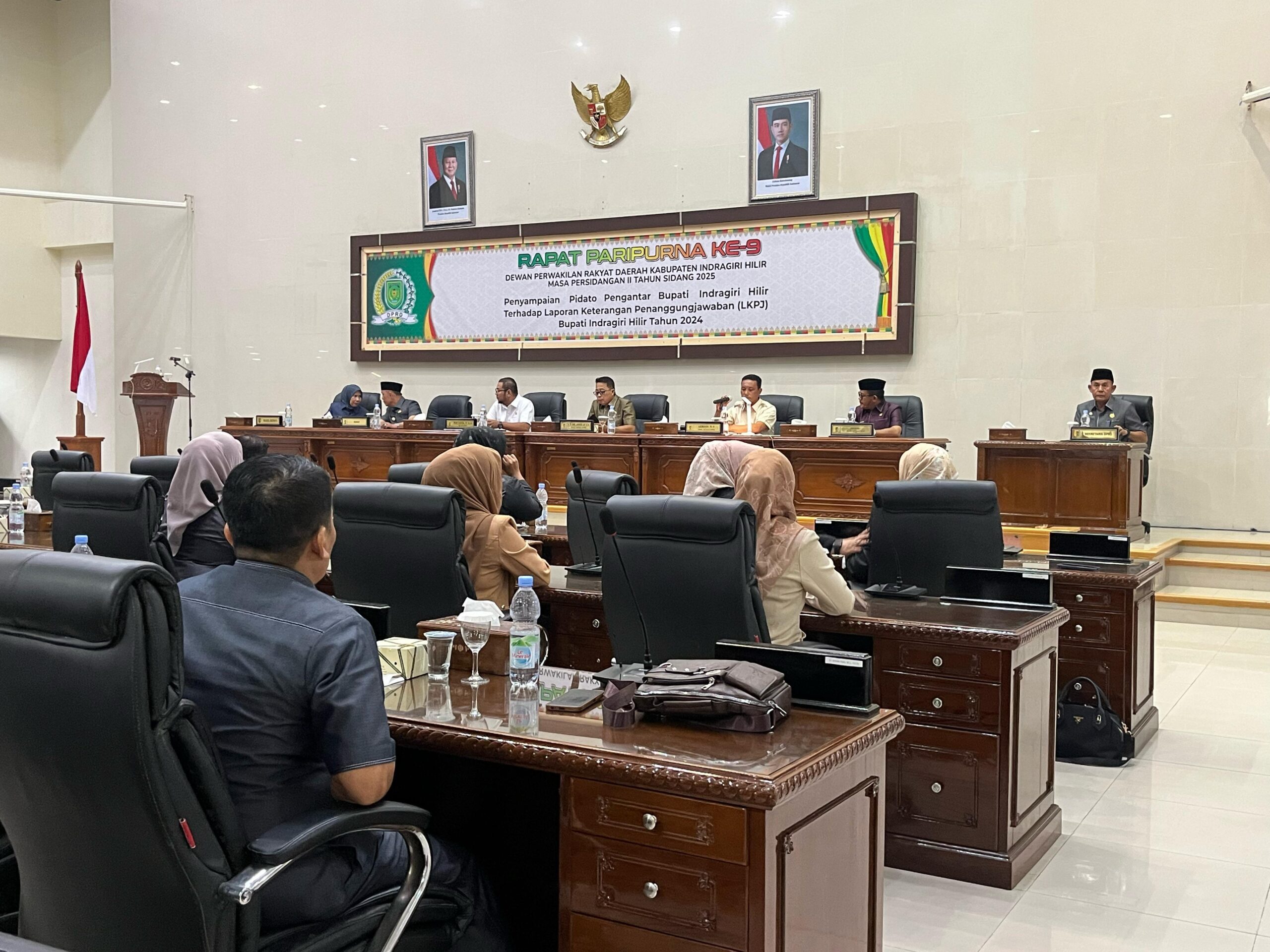 Ketua DPRD Inhil Pimpin Paripurna Ke-9, Bupati H. Herman Sampaikan LKPJ