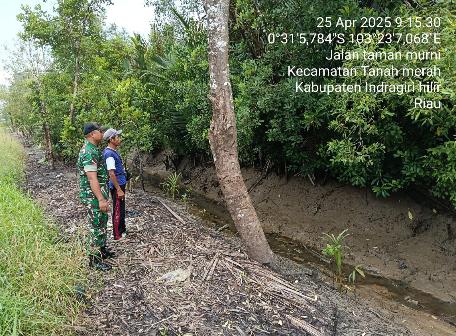 Babinsa Koramil 02/TM Laksanakan Patroli di Desa Kuala Enok, Tidak Ditemukan Titik Api