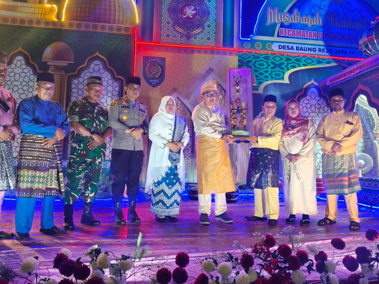 MTQ ke-XV Kecamatan Pelangiran Resmi Ditutup, Serma Sugianto Hadiri Acara