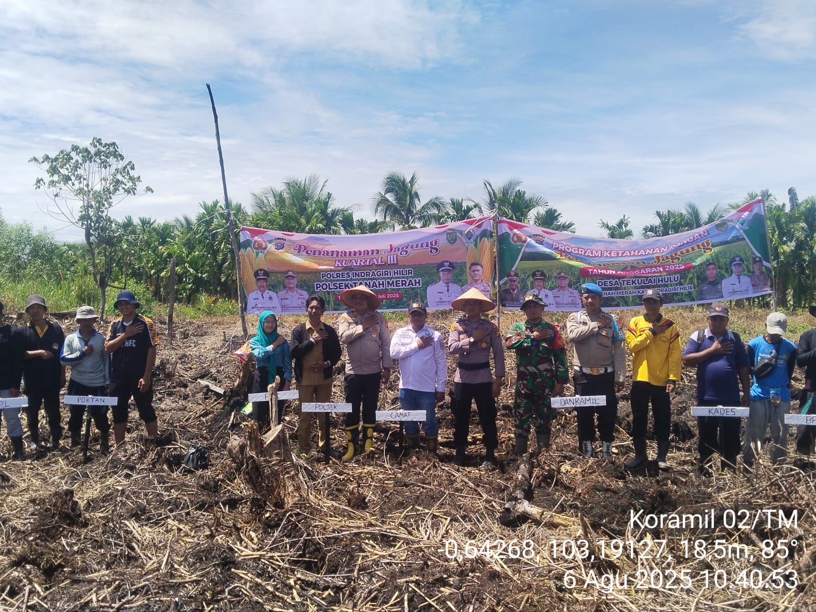 Tanam Jagung Serentak 1 Juta Hektar, Sertu Agusmi Hadiri Kegiatan di Tekulai Hulu Inhil