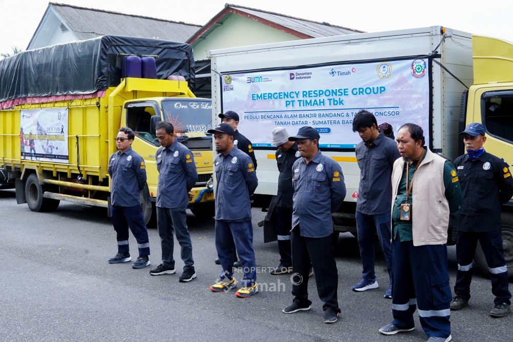 PT Timah Kembali Kerahkan Tim ERG Bantu Penanganan Banjir di Sumatera dan Salurkan Bantuan Logistik