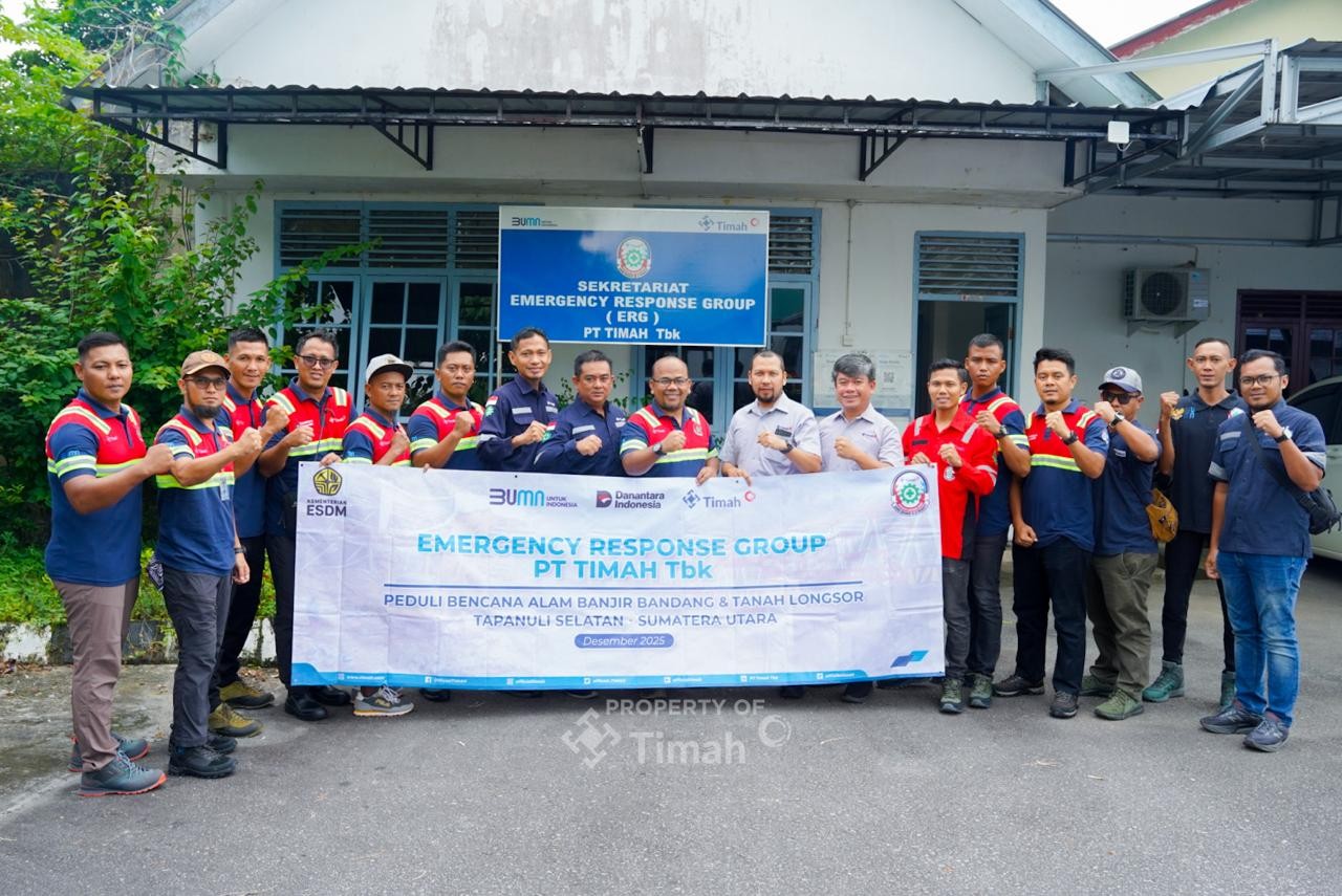 PT Timah Berangkatkan Tim Emergency Response Group untuk Misi Kemanusiaan di Sumatera Utara 