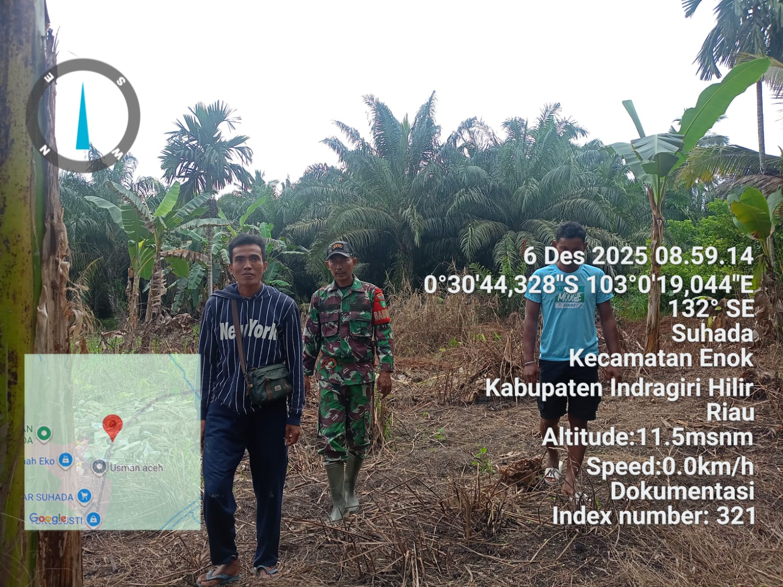 Babinsa Koramil 02/TM Gelar Patroli Tapal Batas di Parit Bangka, Tidak Ditemukan Titik Api