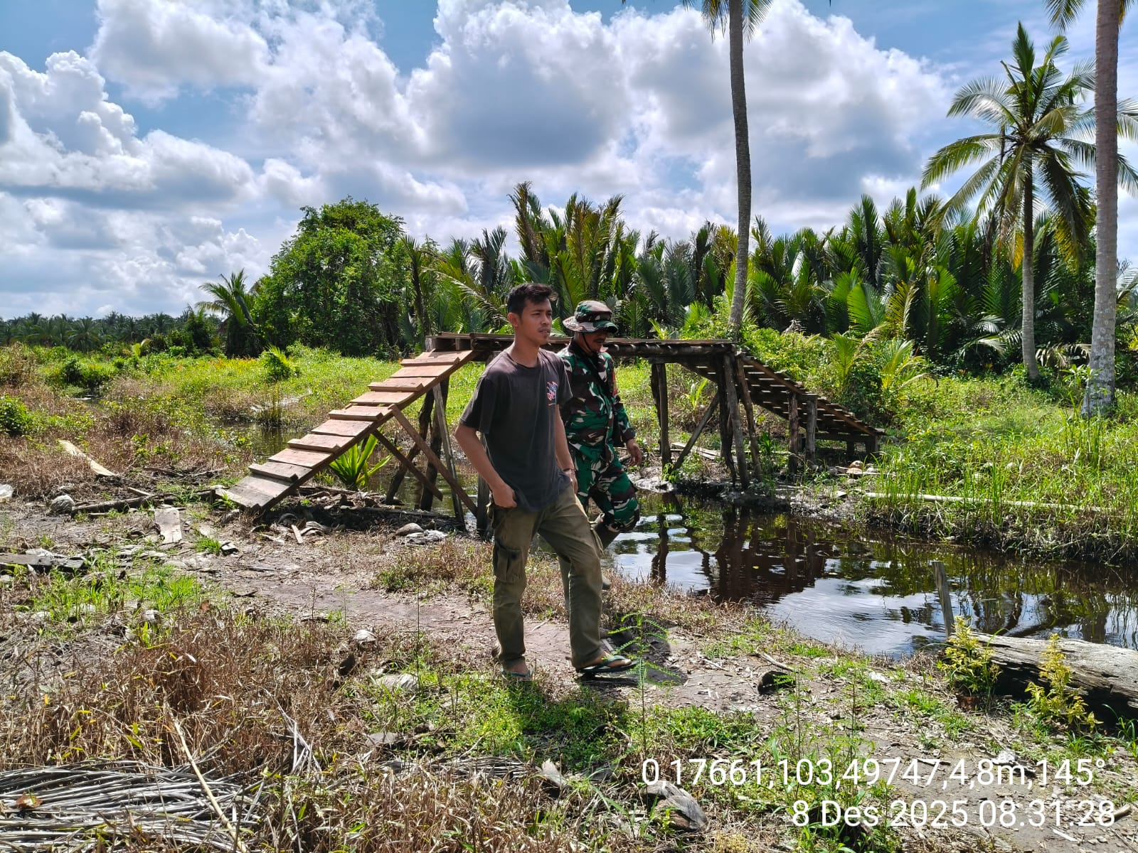 Serda Candra Bastian Giat Patroli Tapal Batas Rangka Antisipasi Karhutla 